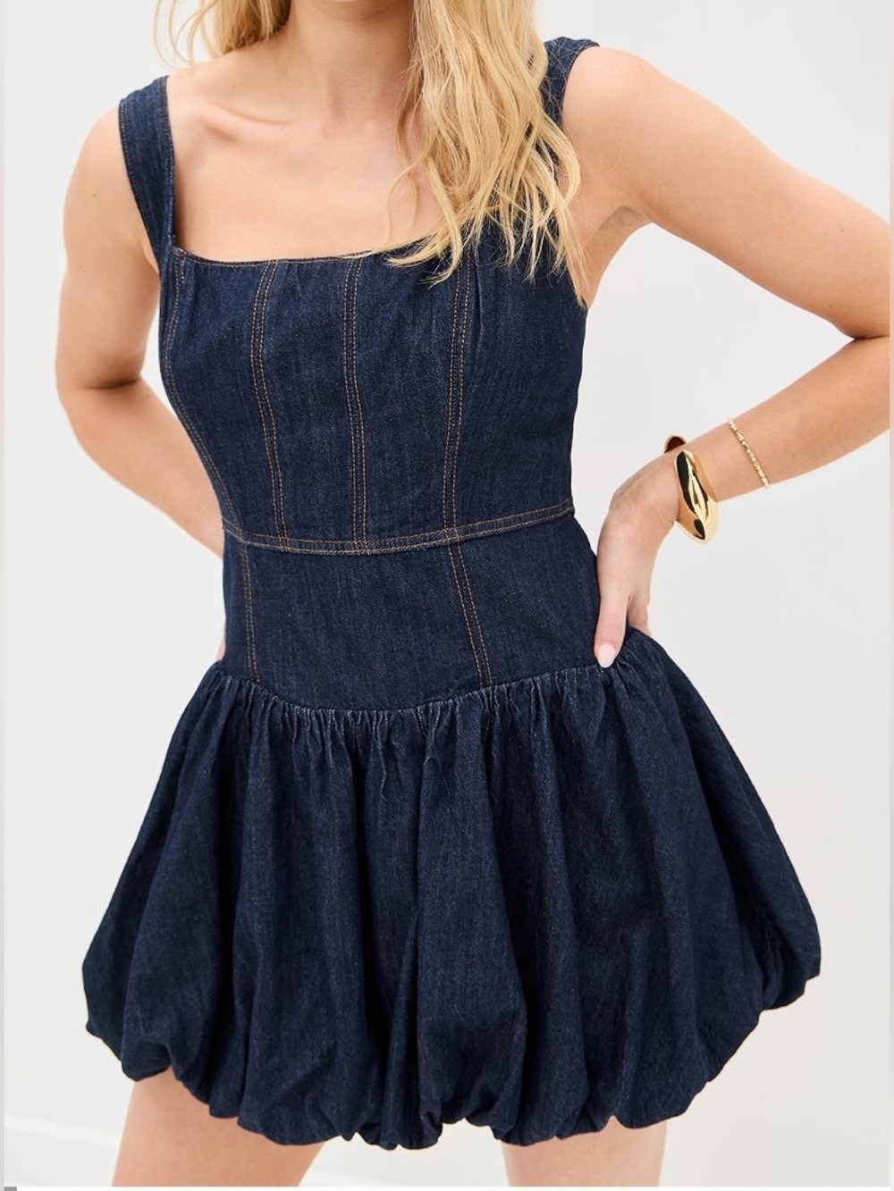 Reformation - Delia Denim Mini Dress - Size 4
